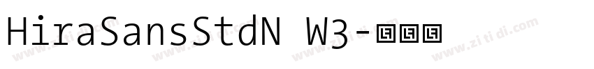 HiraSansStdN W3字体转换